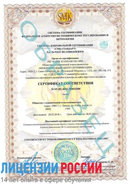 Образец сертификата соответствия Сысерть Сертификат OHSAS 18001